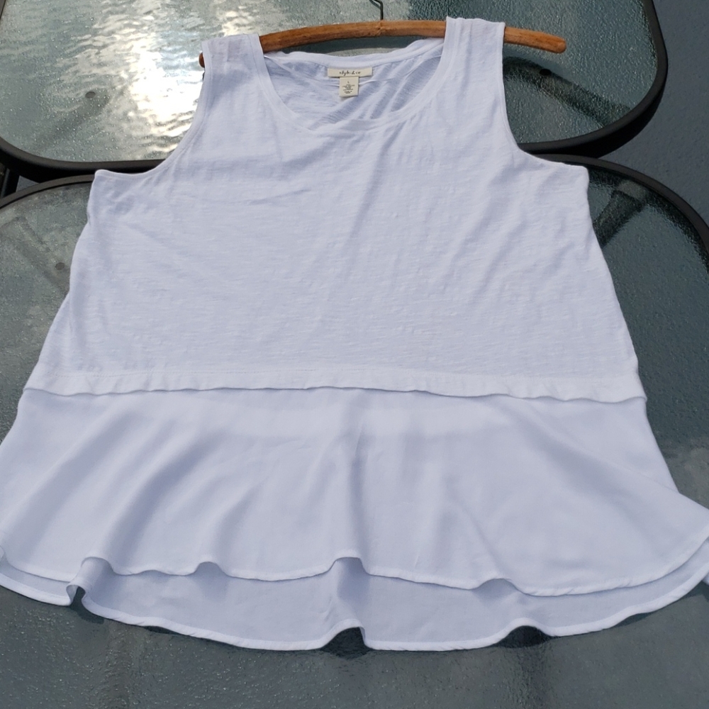 Style & Co White Cotton Shirt